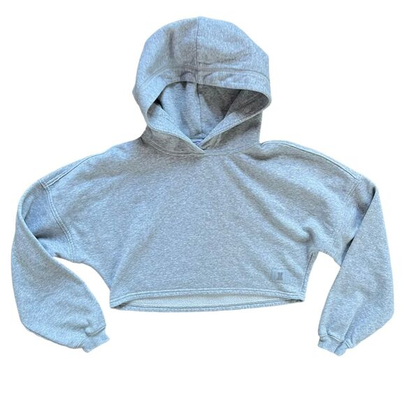 Savage x Fenty Rihanna Gray Cropped Hooded Sweatshirt Women's size XS - Picture 1 of 8